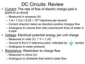 DC Circuits: Review point in a circuit