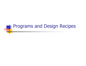 Programs and Design Recipes