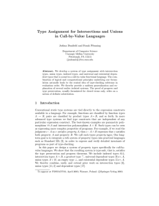 Type Assignment for Intersections and Unions in Call-by-Value Languages