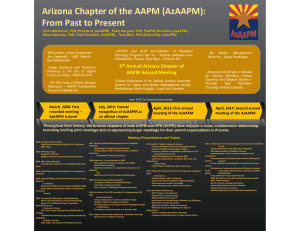 Arizona Chapter of the AAPM (AzAAPM):  From Past to Present