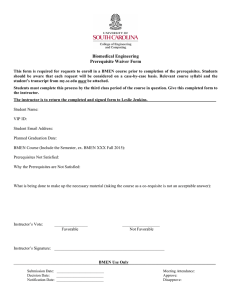 Biomedical Engineering Prerequisite Waiver Form