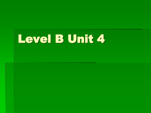 Level B Unit 4