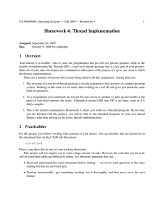 Homework 4: Thread Implementation