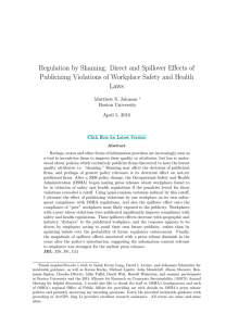 Regulation by Shaming: Direct and Spillover Effects of