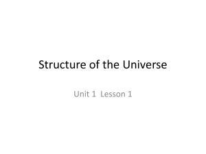 Structure of the Universe Unit 1  Lesson 1
