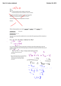 Sect 2.4 notes.notebook October 20, 2015 Complete the SOLVE IT problem on the top of page 102. 