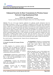 Enhanced Security In Data Transmission In Wireless Sensor