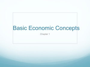 Basic Economic Concepts Chapter 1