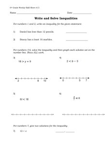 Write and Solve Inequalities