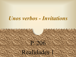 P. 206 Realidades 1 Unos verbos - Invitations