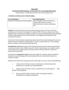 Appendix Contextual Information on Carolina Core Learning Outcomes