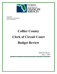 Collier County Clerk of Circuit Court Budget Review