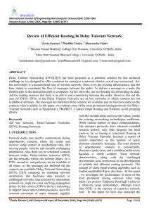 Review of Efficient Routing In Delay Tolerant Network