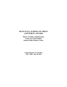 HUGO WALL SCHOOL OF URBAN AND PUBLIC AFFAIRS