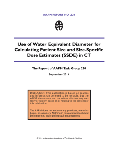 Use of Water Equivalent Diameter for Calculating Patient Size and Size-Specific