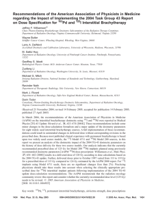 Recommendations of the American Association of Physicists in Medicine