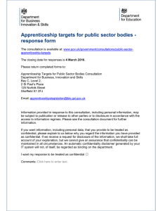 Apprenticeship targets for public sector bodies - response form