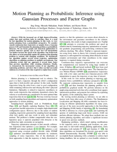 Motion Planning as Probabilistic Inference using Gaussian Processes and Factor Graphs