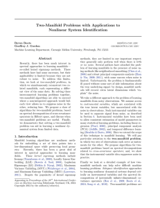 Two-Manifold Problems with Applications to Nonlinear System Identification