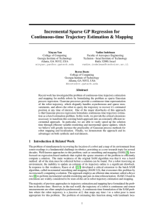 Incremental Sparse GP Regression for Continuous-time Trajectory Estimation &amp; Mapping