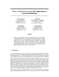 D with Applications to System Identification ATA AS