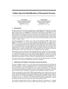 Online Spectral Identification of Dynamical Systems