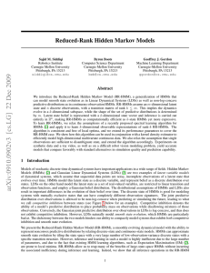 Reduced-Rank Hidden Markov Models