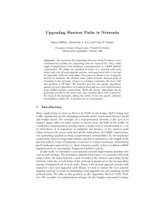 Upgrading Shortest Paths in Networks