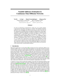 Scalable Influence Estimation in Continuous-Time Diffusion Networks