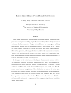 Kernel Embeddings of Conditional Distributions