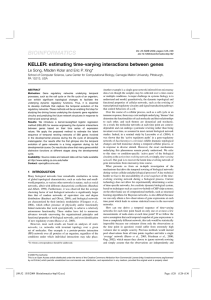 BIOINFORMATICS KELLER: estimating time-varying interactions between genes