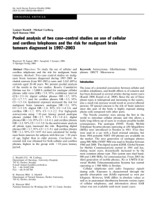 Pooled analysis of two case–control studies on use of cellular