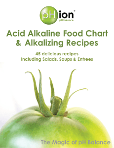 Acid Alkaline Food Chart &amp; Alkalizing Recipes