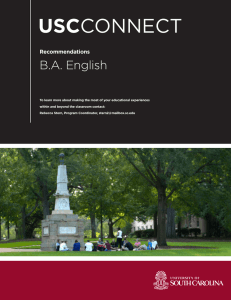 USC B.A. English Recommendations