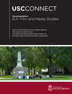 USC B.A. Film and Media Studies Recommendations