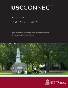 USC B.A. Media Arts Recommendations