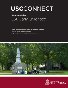 USC B.A. Early Childhood Recommendations