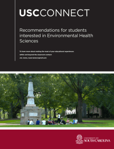 USC Recommendations for students interested in Environmental Health Sciences