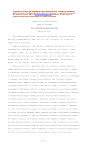 The official minutes of the University of South Carolina Board... by the Secretary of the Board. Certified copies of minutes...