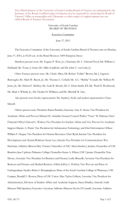 The official minutes of the University of South Carolina Board... Secretary of the Board. Certified copies of minutes may be...