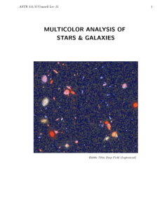 MULTICOLOR ANALYSIS OF STARS &amp; GALAXIES ASTR 511/O’Connell Lec 15 1