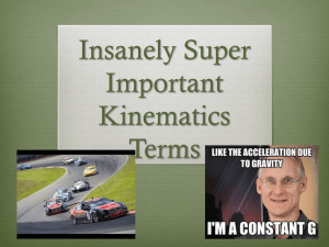 Insanely Super Important Kinematics Terms