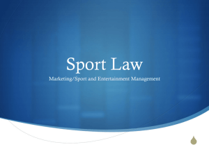 Sport Law S Marketing/Sport and Entertainment Management