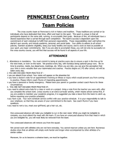 PENNCREST Cross Country Team Policies