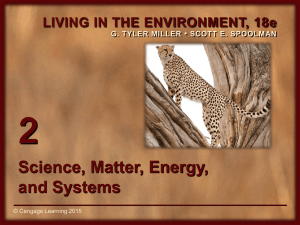 2 Science, Matter, Energy, and Systems LIVING IN THE ENVIRONMENT, 18e