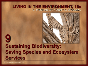 9 Sustaining Biodiversity: Saving Species and Ecosystem Services