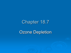 Chapter 18.7 Ozone Depletion