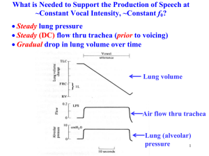 What is Needed to Support the Production of Speech at f ?