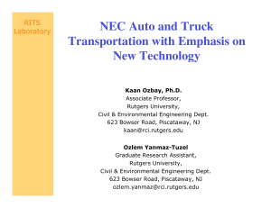 NEC Auto and Truck Transportation with Emphasis on New Technology RITS