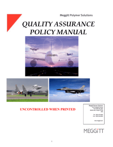 QUALITY ASSURANCE POLICY